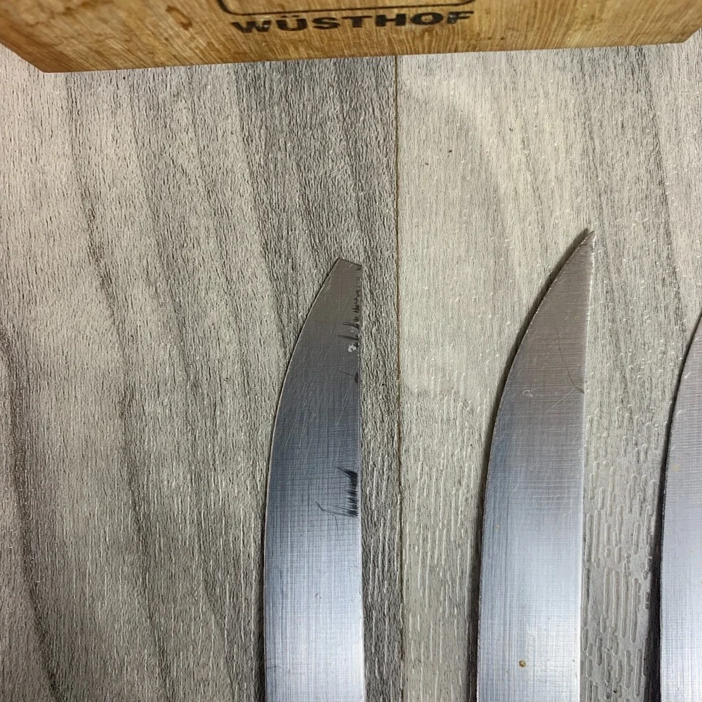 Wüsthof 7-Piece Steak Knife PARTIAL Set with Wooden Storage Block & Sharpener